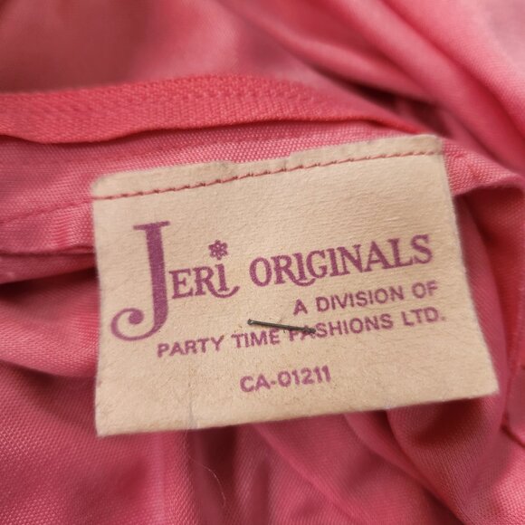 Vintage pink 2 piece Dress and matching shrug Aprox size L - Picture 7 of 8